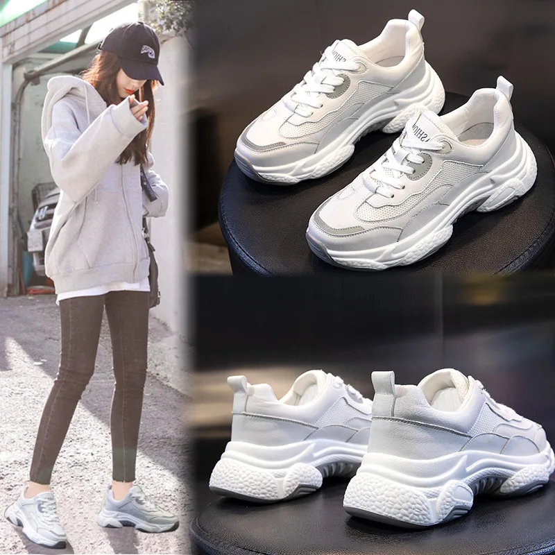 Маленькие белые туфли новинка весны 2020 кожаная женская обувь папа модная