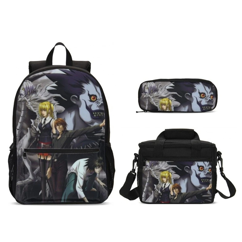 Школьный ранец для мальчиков Death Note Детский рюкзак с рисунком из мультфильма