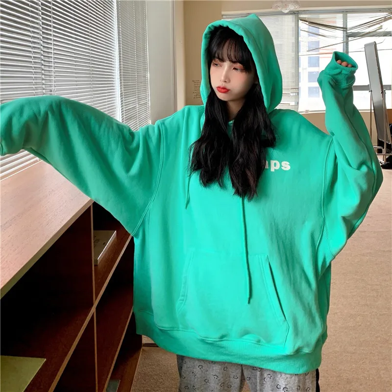 

Winter Plus Velvet Thick Hooded Wild And Loose Hoodie