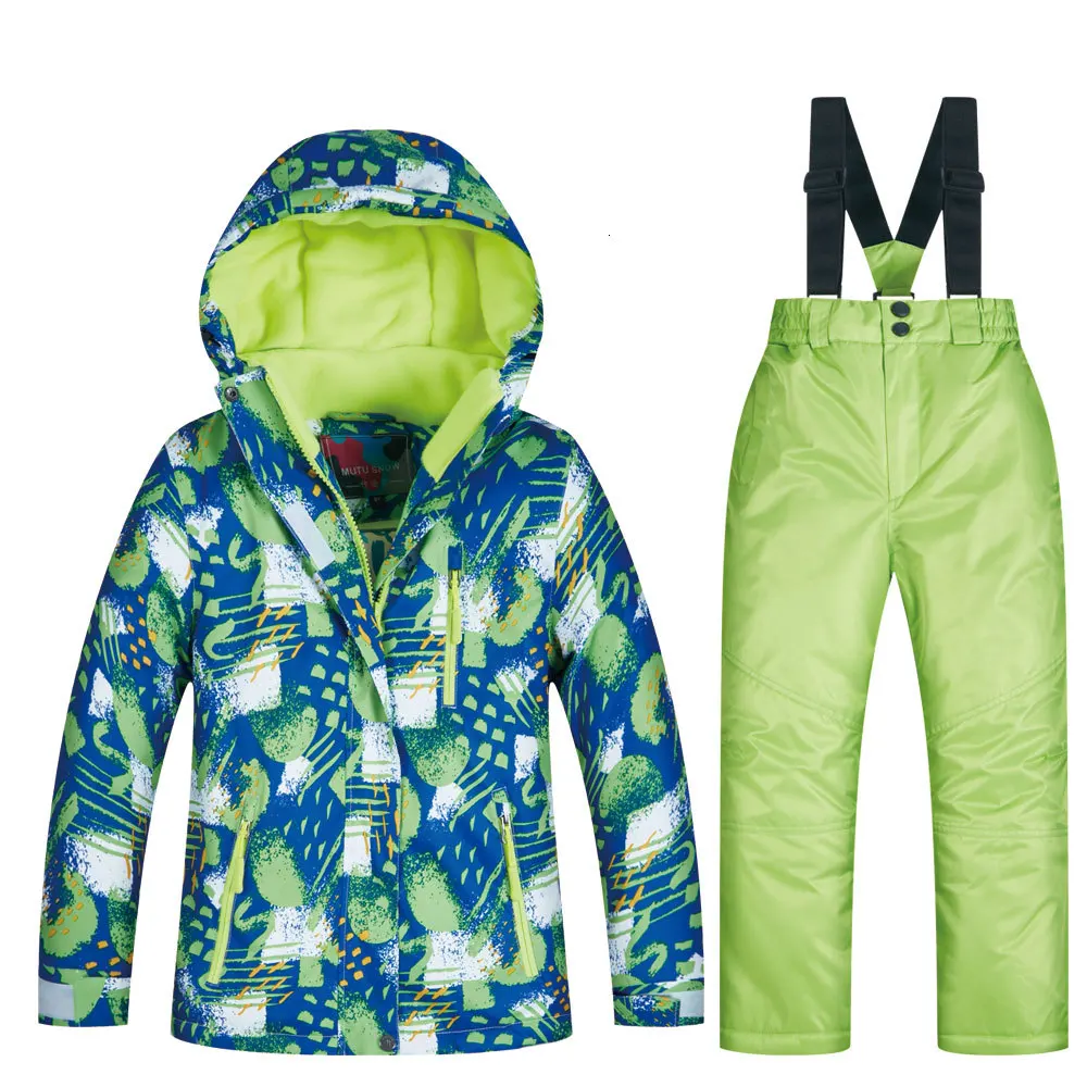 

Новый детский лыжный костюм брендовый зимний высококачественный детский ветрозащитный водонепроницаемый комбинезон зимняя куртка для лы...