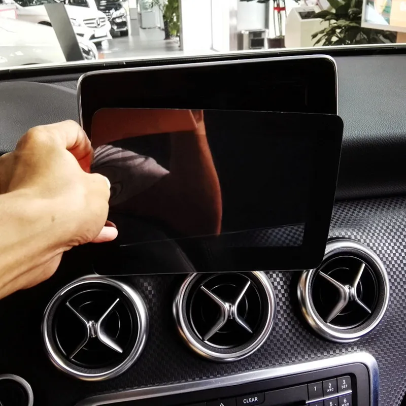 Автомобильная Центральная навигационная Панель Защиты экрана декоративная наклейка для Mercedes Benz GLA X156 CLA C117 200 A B класс 180-17