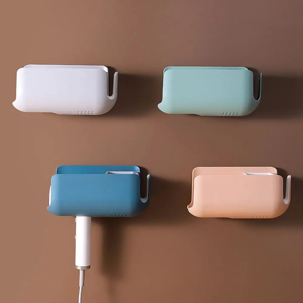 

Toilet Accessories Organizer Wall Mounted Bracket Storage Box Bathroom Storage Rack Hair Dryer Holder Hair Dryer Shelf