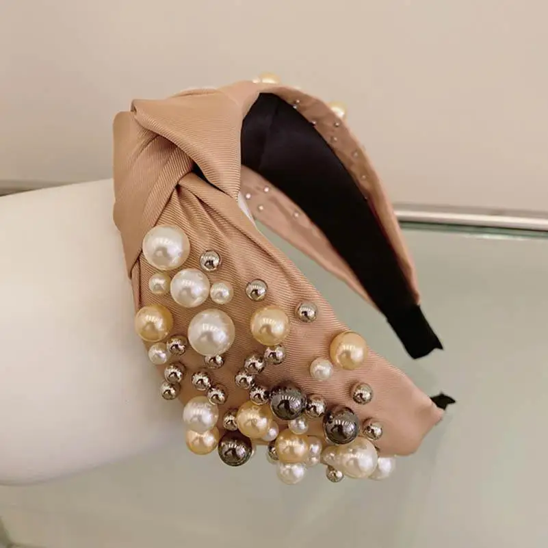 

Boutique pearl women hair sticks fashion women headband girls designer headbands hair accessories for women designer hair bands