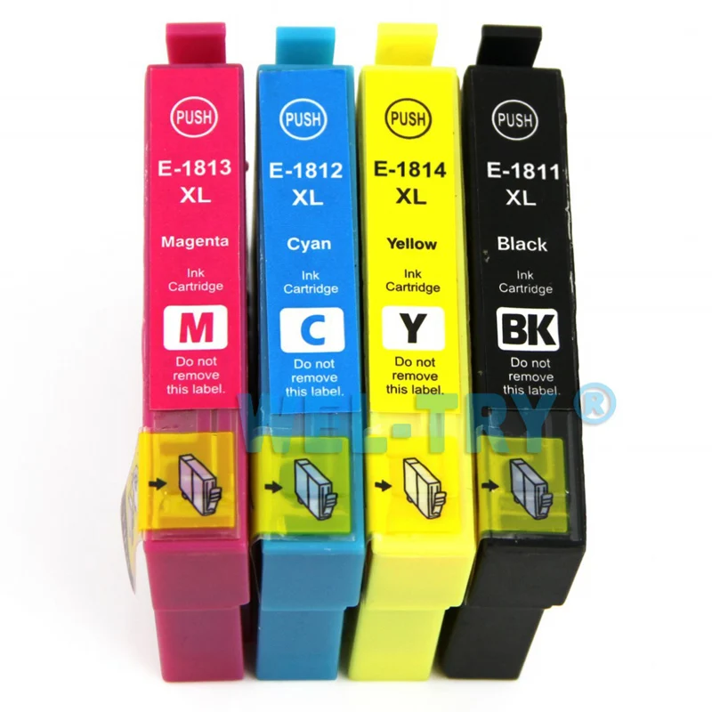 Чернильный картридж T1811 T1812 T1813 T1814 для EPSON XP 30 102 202 205 302 305 212 215 XP225 312 315 полные