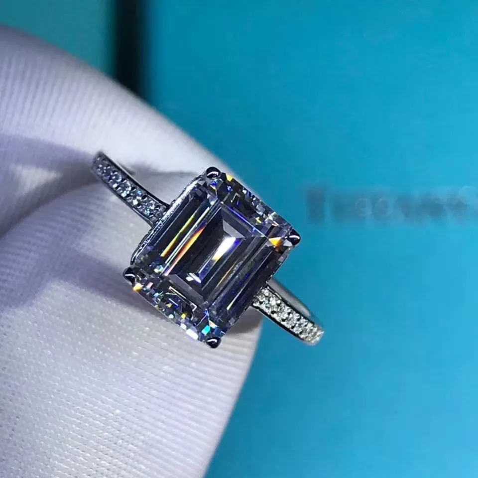 Кольцо принцессы, 925 пробы, серебро, 3ct, AAAAA, циркон, cz, обручальное кольцо, кольца для женщин, свадебные, массивные, вечерние, ювелирное изделие