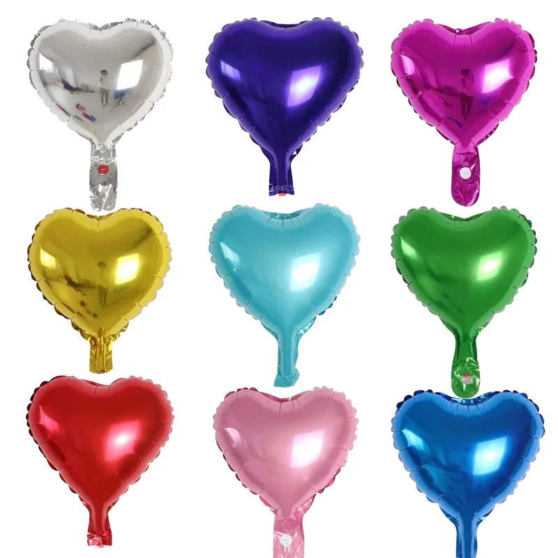 

10pcs/lot 10inch Heart Foil Balloons Wedding Birthday Party Backdrop decoration Air Inflatable Globos baby shower Gifts kids Toy