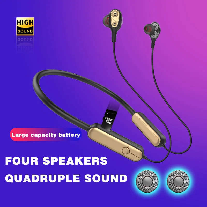 Bluetooth 5 0 гарнитура спортивные наушники для бега беспроводные с микрофоном