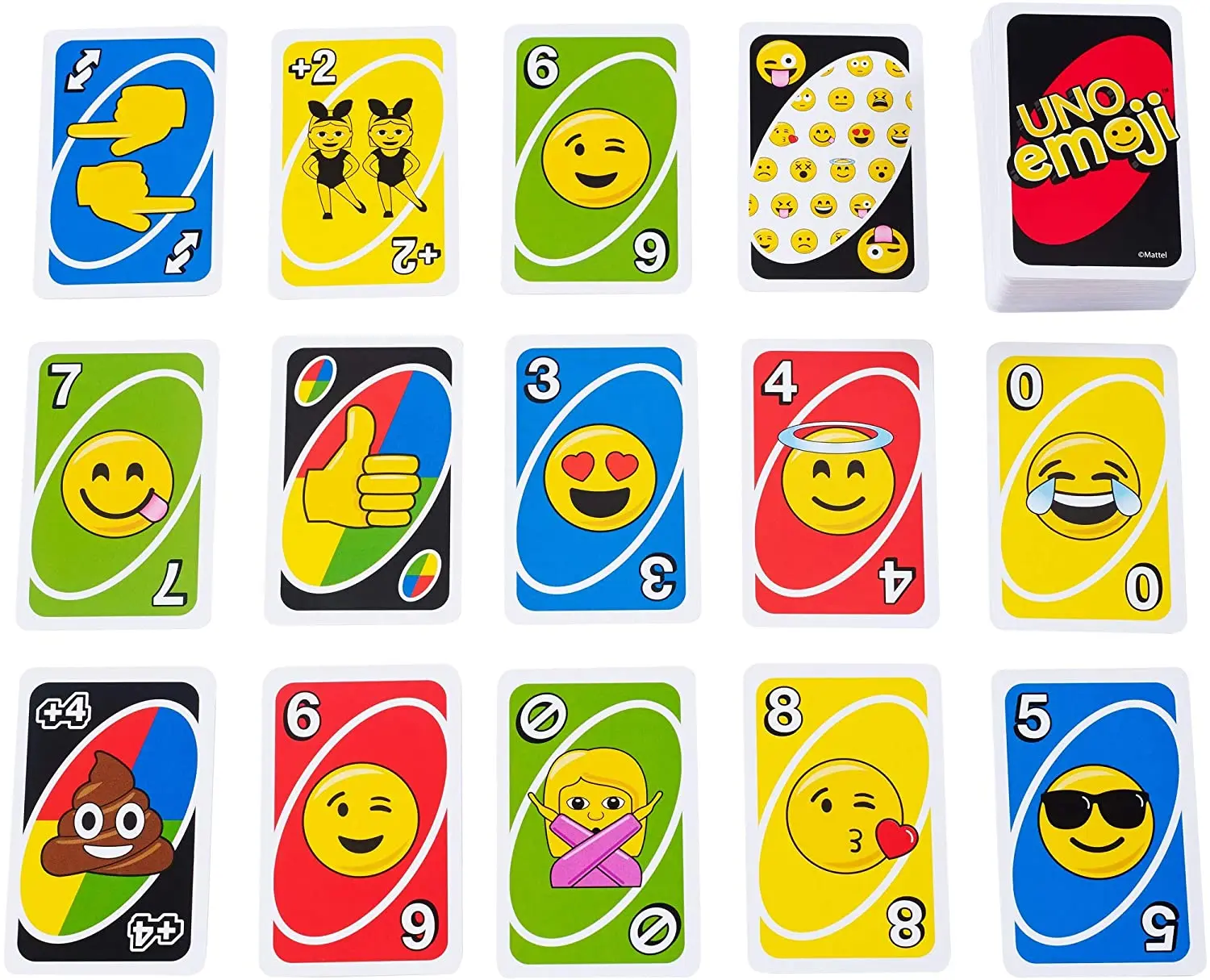 Mattel Games UNO Emoji многопользовательские Вечерние игры для отдыха семейный покер