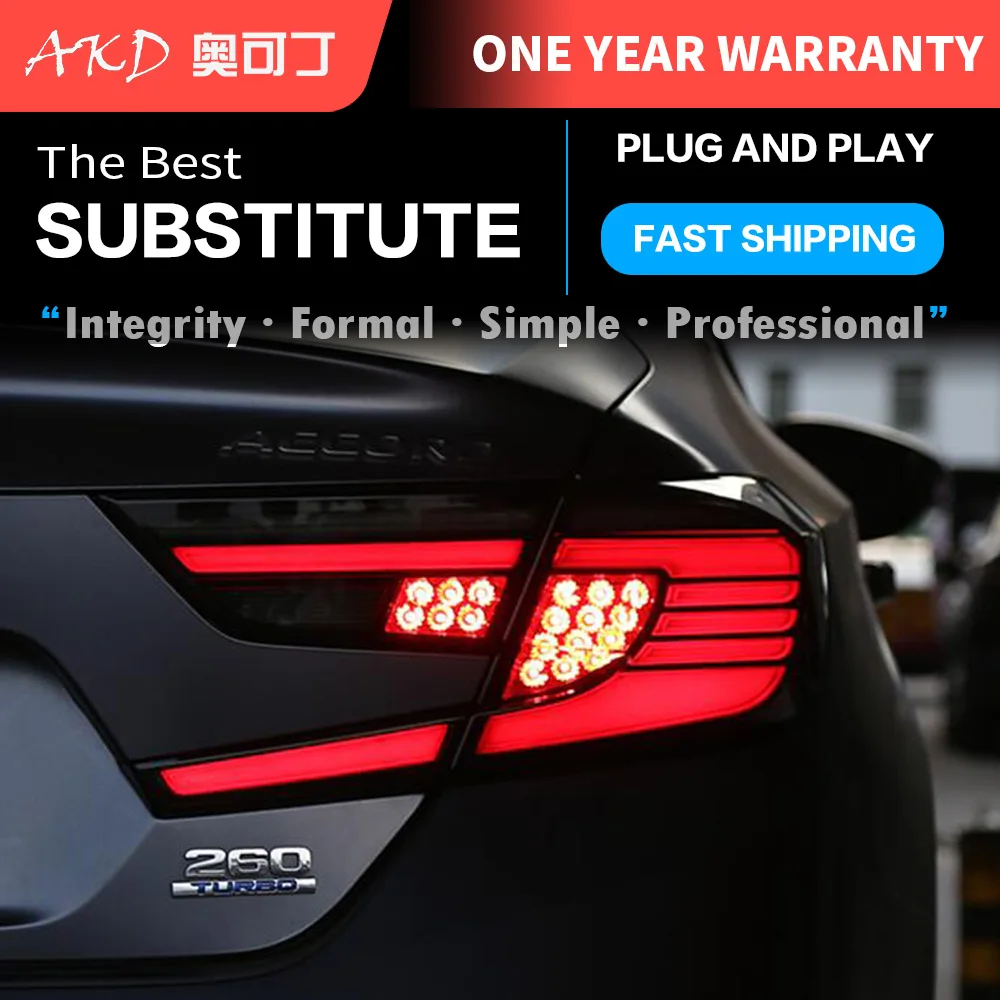 Автомобильный Стайлинг задний фонарь чехол для Honda Accord 2018 2019 задних сигнальных