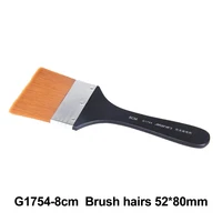 no 8 paint brush long flat head cleaning brush gouache acrylic painting brush oil brush painting wall art supplies