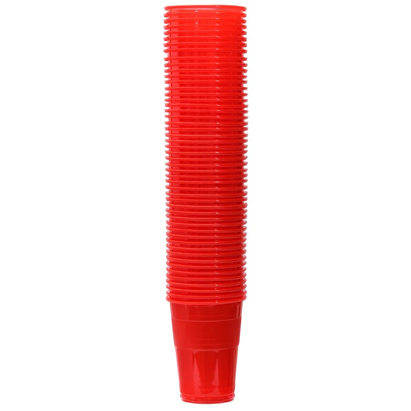 

Promotion - Party Wedding Supplies, 8oz/220ml Red Famous Service Impact Plastic Cup, 50/Pack