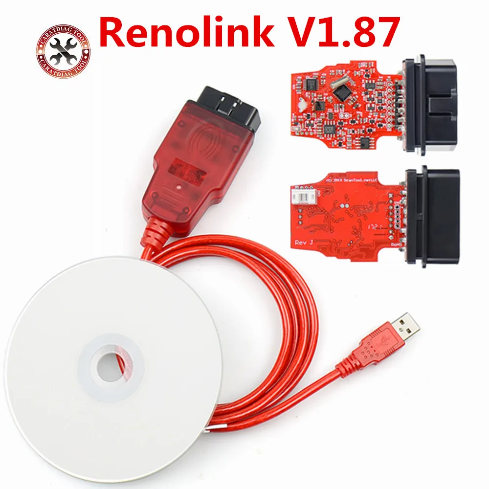 Диагностический интерфейс OBD2 V1.87 Renolink Многофункциональный программатор ECU для