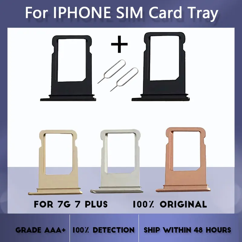 

Новинка лоток для Sim-карт Nano держатель лоток Слот для iphone 7 7G 7 Plus запасная часть держатель SIM-карты адаптер гнездо черный белый