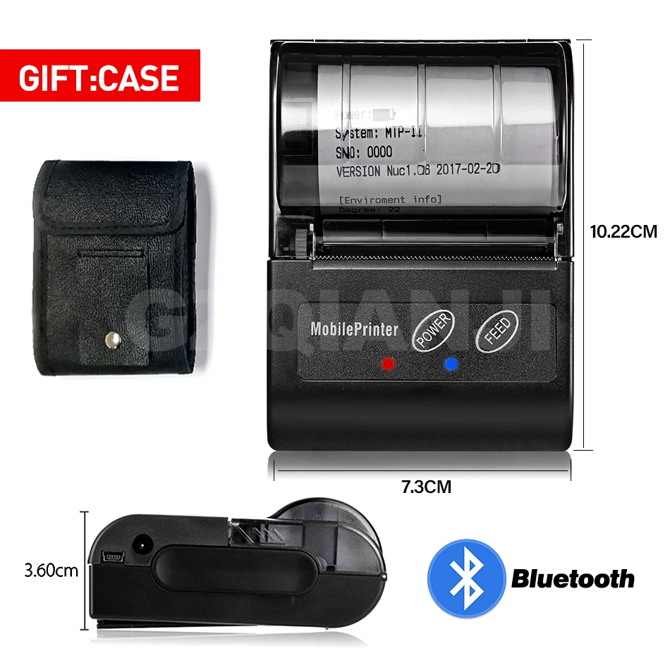 POS Bluetooth принтер мобильный мини Портативный Термальный чековый принтер ручные pos-принтеры Bluetooth для android iOS двойная система