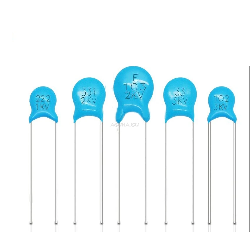 20pcs High voltage Ceramic Capacitor 1KV 2KV 3KV 5PF 30PF 47PF 56PF 100PF 220PF 1NF 2.2NF 3.3NF 4.7NF 10NF 100NF 471 222 223 103 - купить по