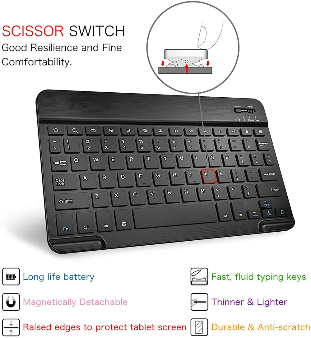 Tab A 10 1 русская испанская клавиатура для Samsung 2019 SM-T510 T515 чехол с клавиатурой