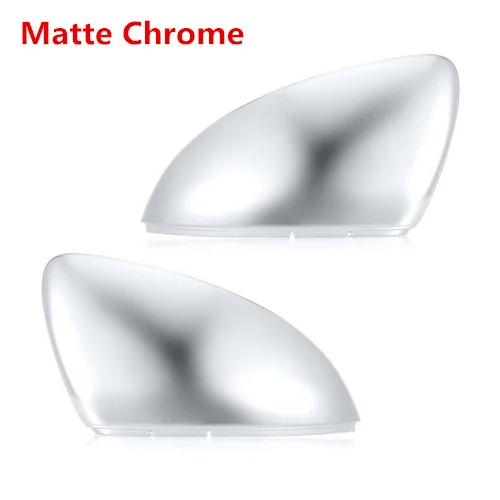 Matte Chrome 2 шт. для VW Golf MK7 7,5 GTI 7 7R, зеркальные крышки, зеркальный чехол заднего вида, углеродный вид, яркий черный матовый хромированный чехол - Цвет: Matte Chrome