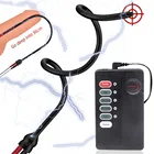 Уретральный зонд для секса, электро-стимулятор уретры, электрод для пениса, вилка из нержавеющей стали, электростимулятор, игрушки для БДСМ