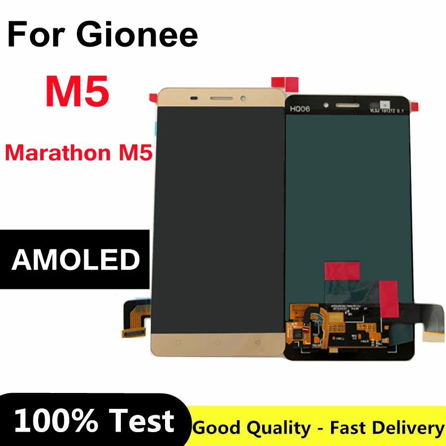 5 дюймов AMOLED для Gionee M5 ЖК-дисплей Дисплей кодирующий преобразователь сенсорного
