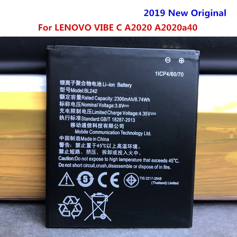 Новый аккумулятор BL242 на 2300 мАч для Lenovo VIBE C A2020 A2020a40 | Мобильные телефоны и