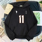 Толстовка Haikyuu No. 11 Мужская с аниме принтом, пуловер с круглым вырезом, свободная кофта большого размера с длинным рукавом для женщин