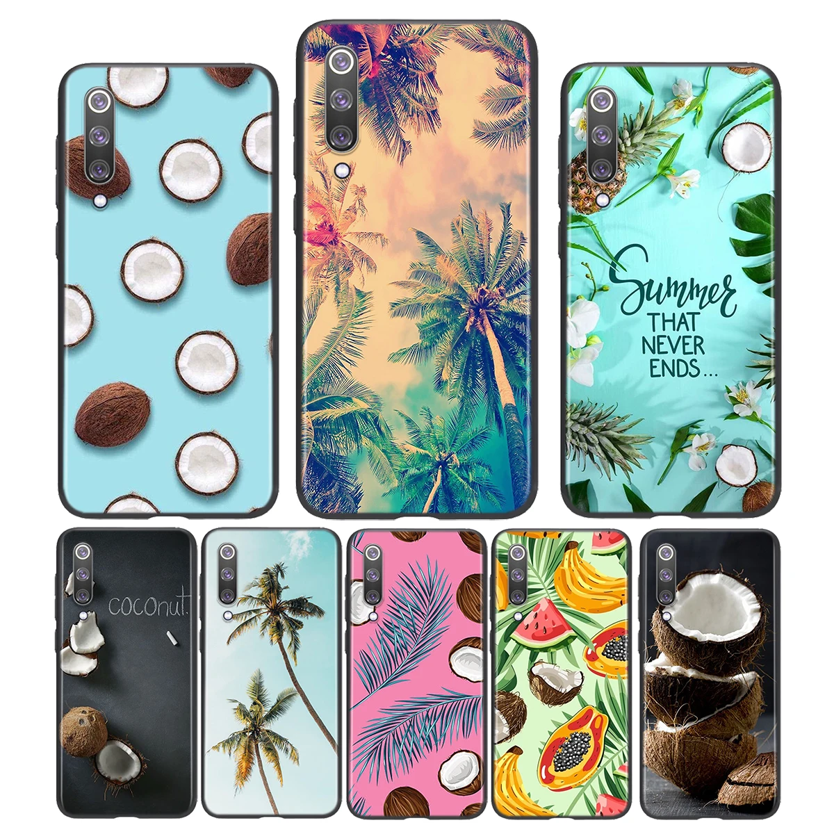 

Summer Cool Coconut For Xiaomi Poco X3 NFC M2 X2 F2 F3 C3 M3 F1 Pro Mi Play Mix 3 A3 A2 A1 Lite Soft Phone Case