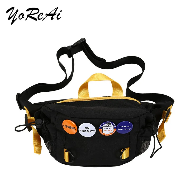 

Поясная Сумка унисекс, нагрудная сумка в уличном стиле, модная нейлоновая сумка через плечо в стиле хип-хоп, поясная сумка, карман для телефо...