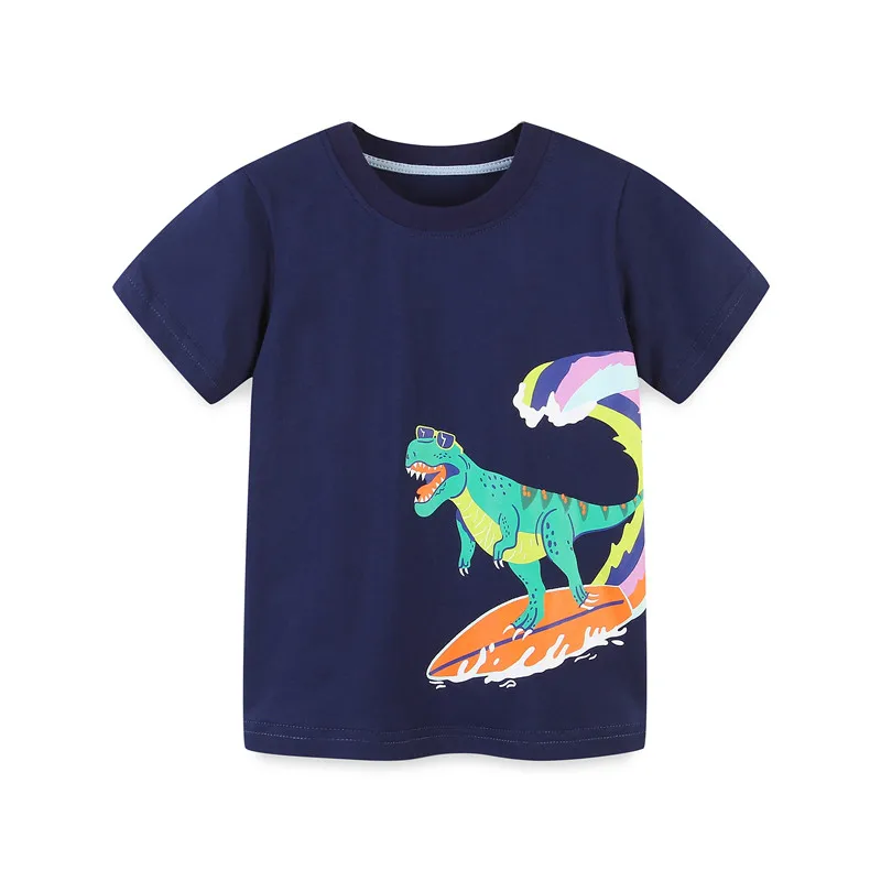 

Jumping Meters Summer Ice Cream Print Cotton Boys Girls T Shirts Hot Selling Baby Clothes Short Sleeve Kids Tops