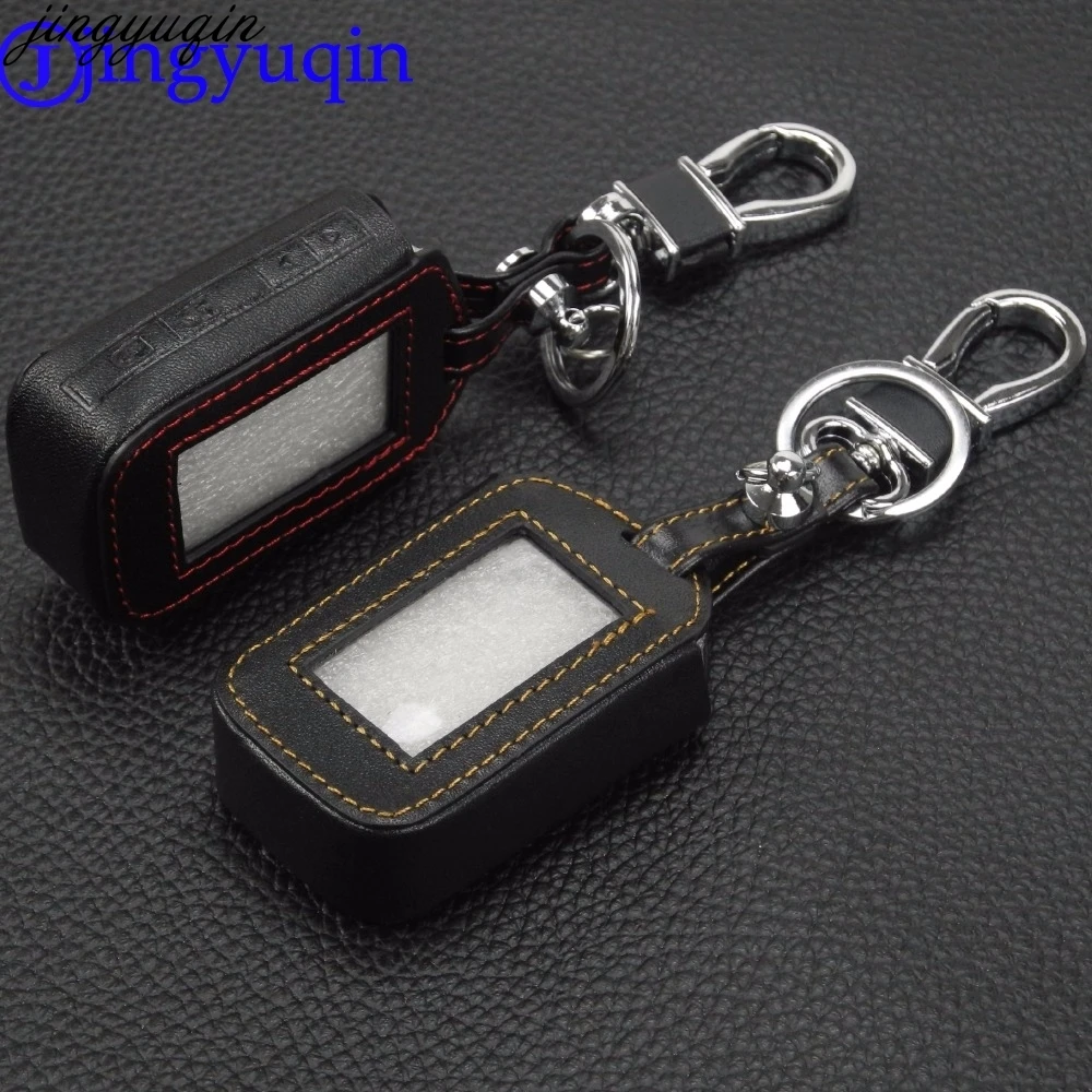 Кожаный чехол брелок для автомобильной сигнализации Starline E60 E61 E62 E90 E91|key case for