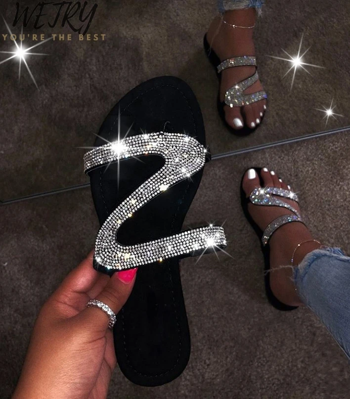 Бесплатная доставка Новинка 2020 года сандалии с яркими стразами для отдыха и