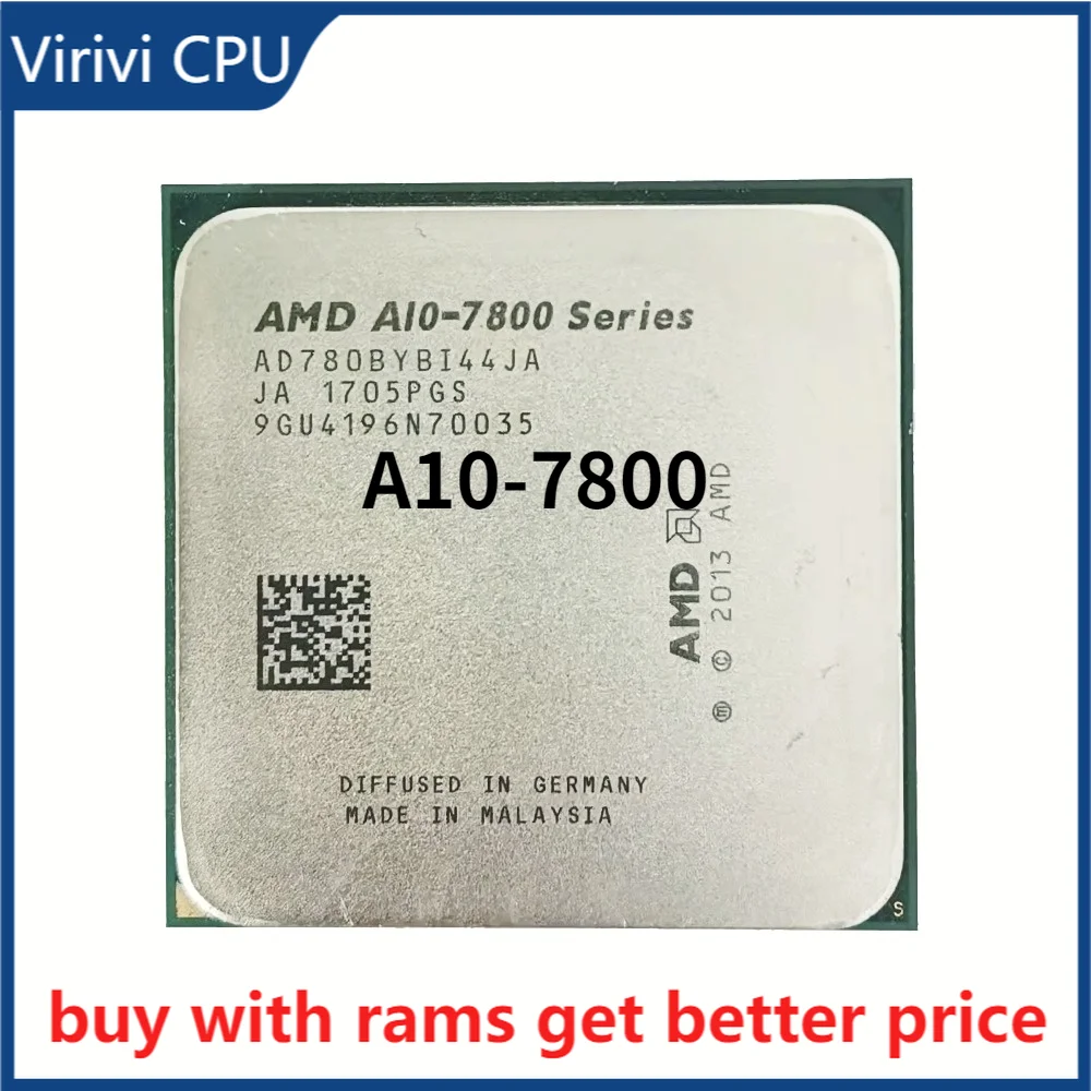 

AMD A10-Series A10-7800 A10 7800 3.5GHz Quad-Core CPU Processor AD7800YBI44JA / AD780BYBI44JA Socket FM2+