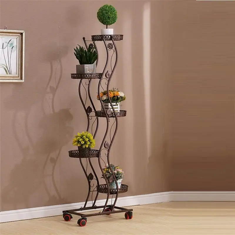 

Outdoor Decoration Exterieur Metal Raflar Rek Planten Standaard Varanda Balcon Balkon Stand Iron Flower Shelf Plant Rack