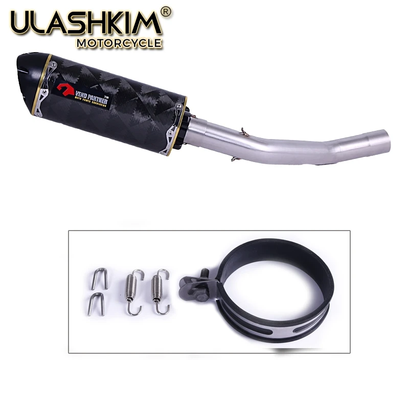 

Motorcycle Exhaust Escape Muffler Middle Contact Pipe Full System Slip on For KAWASAKI ZX 10R ZX10R ZX-10R 2008 2009 2010