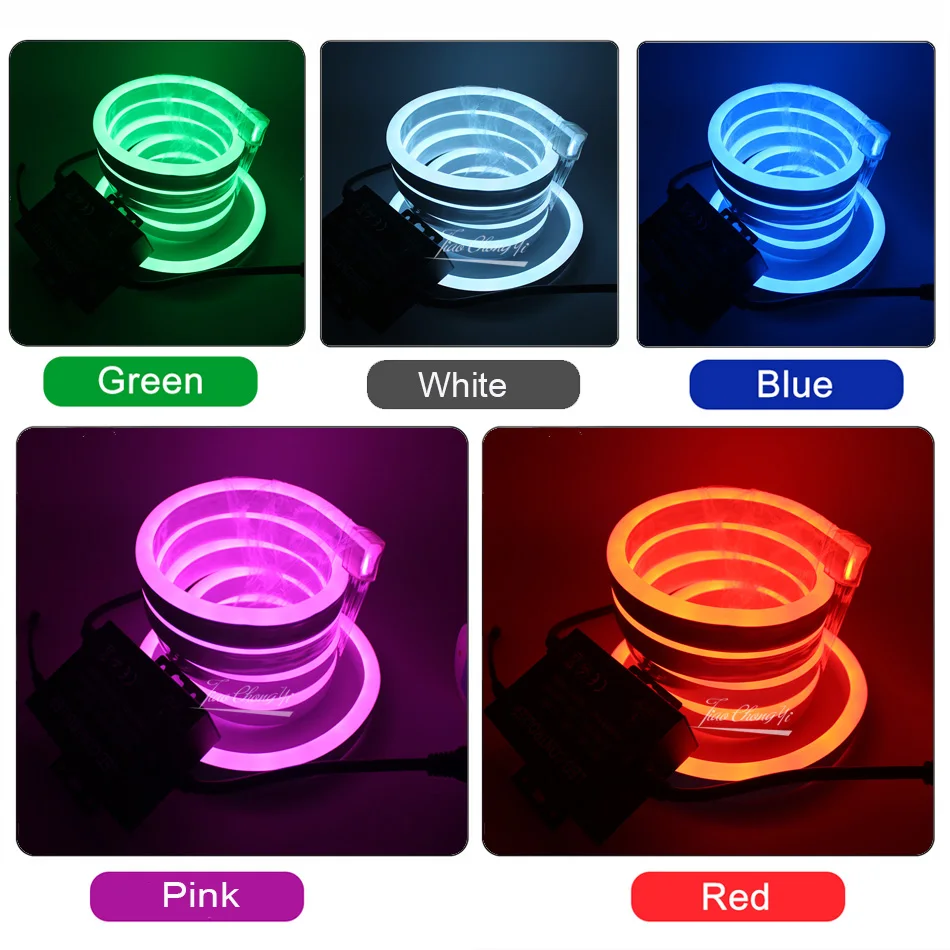 Smart Tuya WiFi Control RGB Neon Strip Light Lamp 5050 80LED/m Flexible LED Rope EU 220V US 110V Plug | Освещение