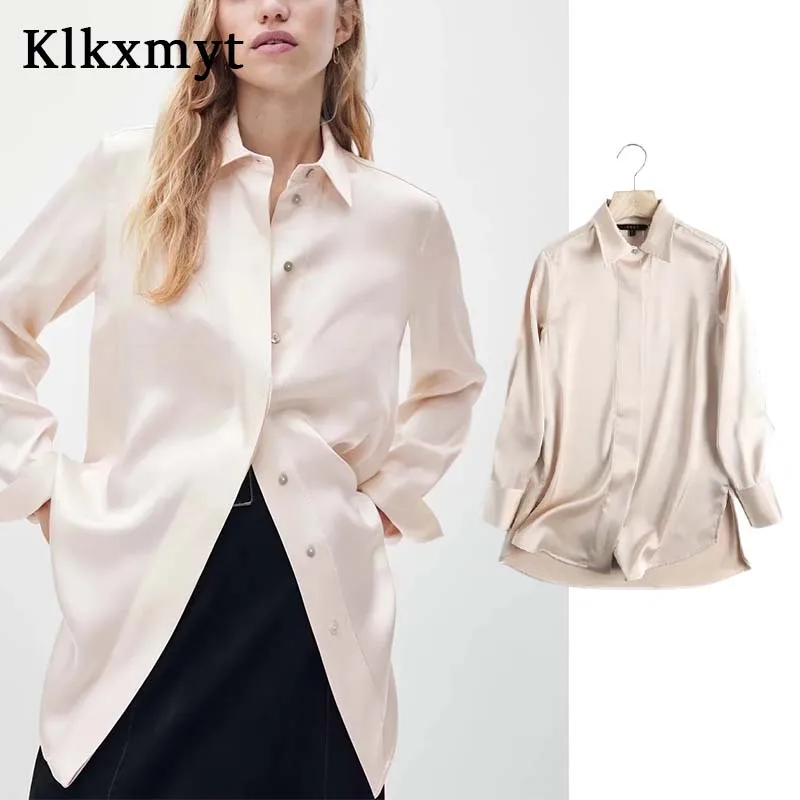 

Spring Autumn ZBZA Blusas Mujer De Moda 2021 Vintage England Style Fashion Solid Simple Casual Blouse Women Shirt Tops