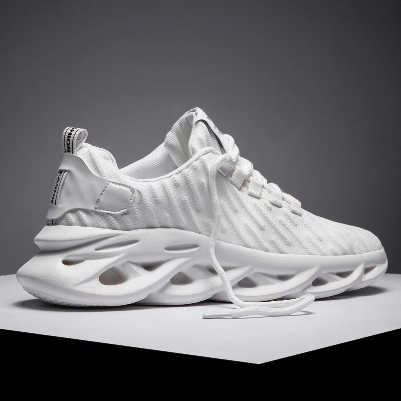 

YRRFUOT Autumn Low Lace-up Sports Shoes Light Breathable Men Running Shoes Trend White Men Shoes High Quality Non-slip Sneakers