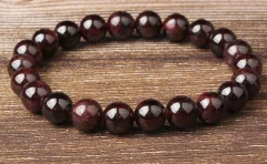 garnet Lingxiang 4/6/8/10/12 мм естественный Темно-Красный Гранат Круглая сосна бусинами женские ювелирные изделия браслет "сделай сам" с полным набором размеров - Окраска металла: garnet