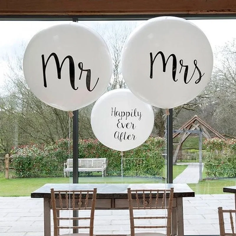 

2pcs/set Giant 36inch Mr Mrs Letters Latex Balloons Helium Inflatable Valentine Party Wedding Decoration Party Supplies