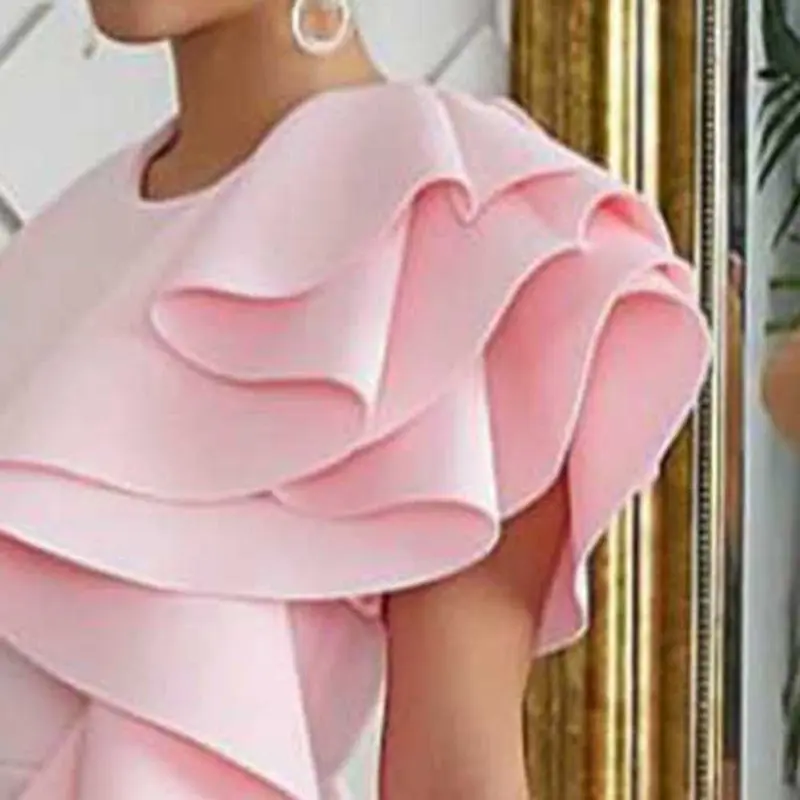 Женские платья с оборками вечерние необычные длина сексуальные для празднования