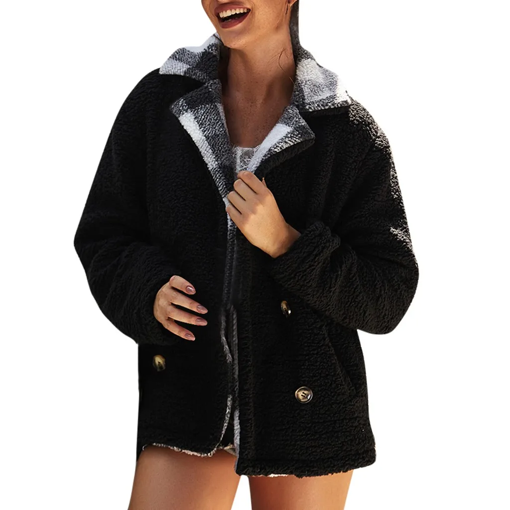 HSU 2019 Новое поступление Модный женский зимний Кардиган ворс топ с отворотом