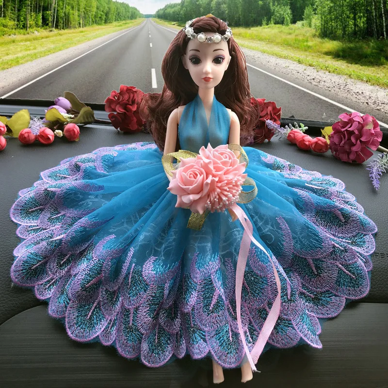 Украшение интерьера автомобиля Новое свадебное платье для куклы подарок