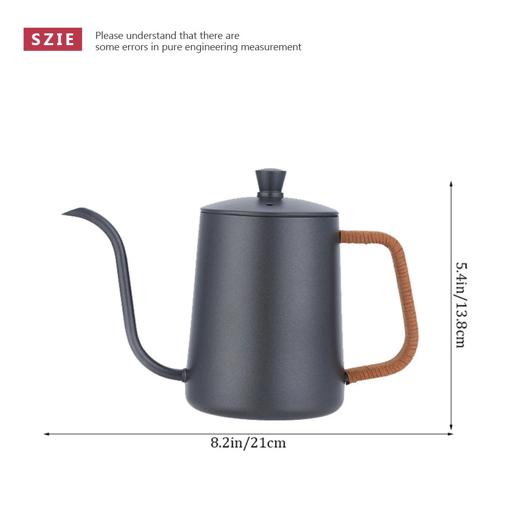 600 мл молочный кувшин со стальной ручкой ручная работа черный капельный чайник