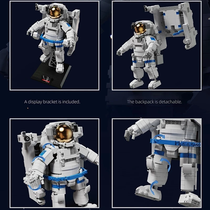 

In stock MOC City Shuttle Satellite Astronaut Space Station Saturn Building Blocks Spaceman Figures Bricks Children's Toys Gift