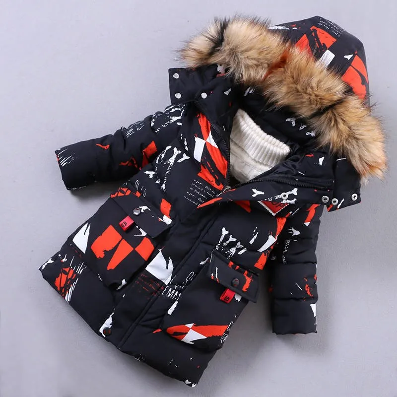 Rlyaeiz/качественные модные зимние куртки для мальчиков Повседневная парка с