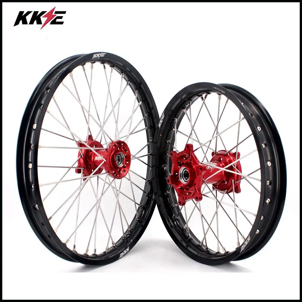 KKE 21 & 18 комплект колес для мотоцикла HONDA CRF250R 2014-2021 CRF450R 2013-2021 Red Hub | Автомобили и