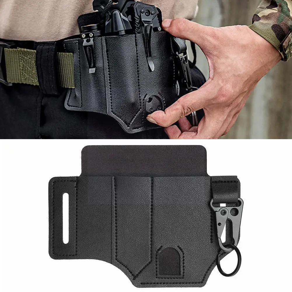 

Outdoor Leather Pocket Pocket EDC Multifunctional Tactical Buckle Pocket Beak Wild Storage Tool Pocket Bag Leather Eagle S0R1