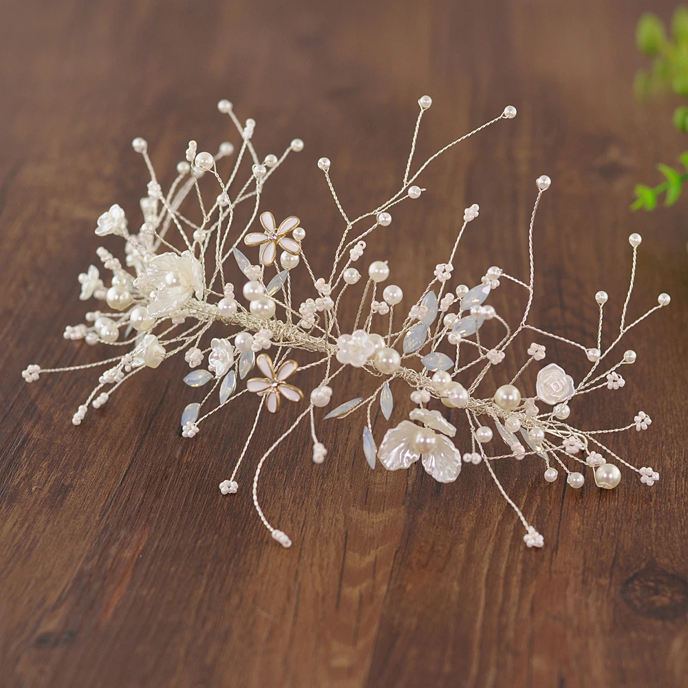 Свадебная Корона TRiXY H201 с цветами свадебные головные уборы свадебная тиара