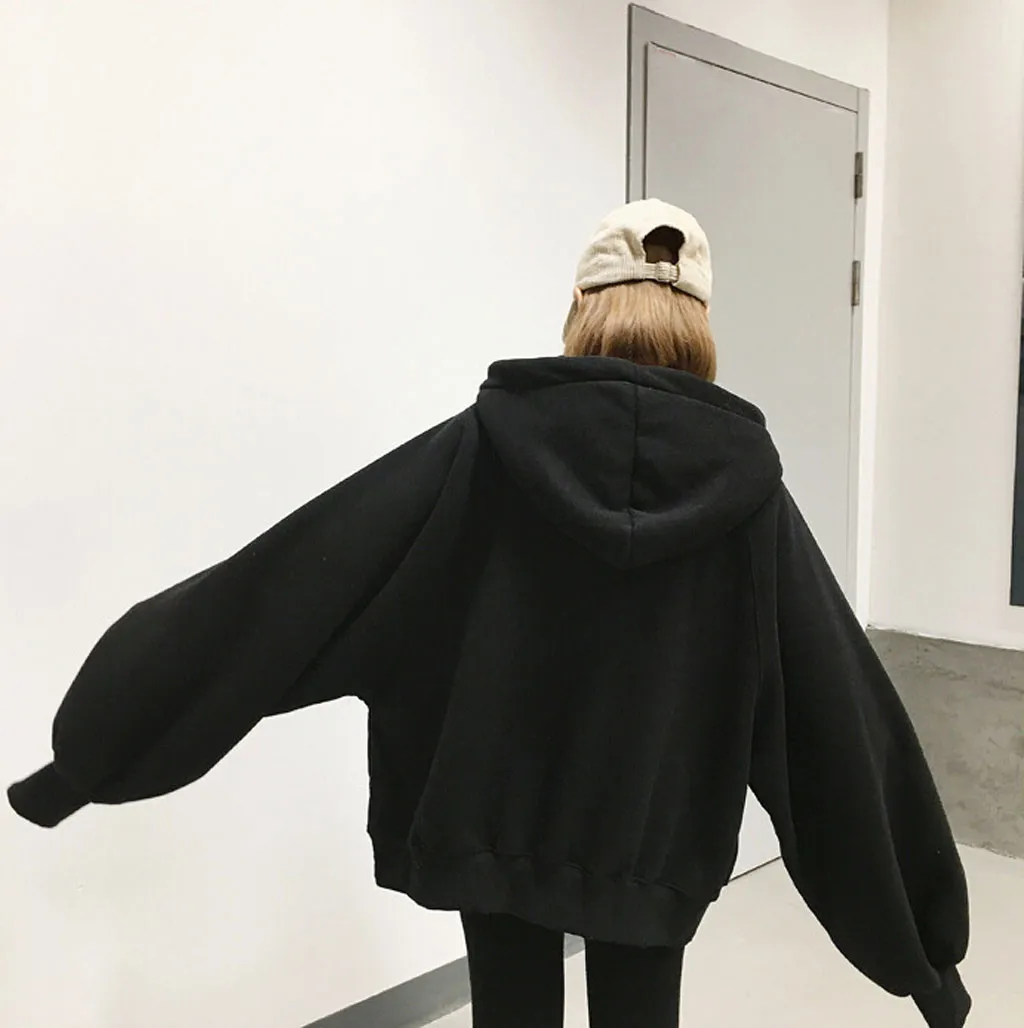 Женская флисовая толстовка с капюшоном зимняя японская мода 2020 женские пуловеры