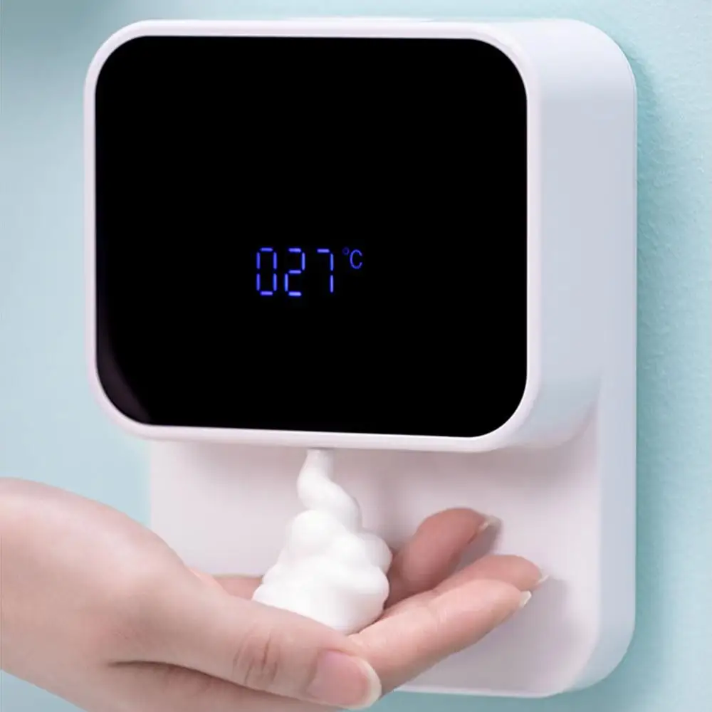 New Automatic Induction Foaming Hand Washer LED Display Screen Washing Machine Infrared Sensor Soap Dispenser For Bathroom Wal