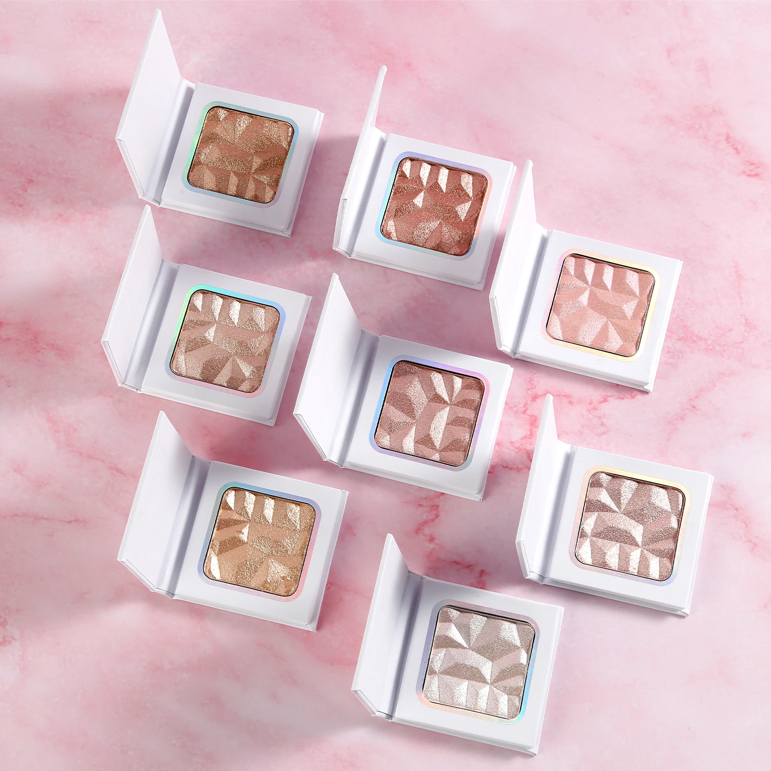 

Sparkling Diamond Mini Monochrome Highlight Palette Private Label Makeup No Logo Shimmer Makeup Highlighter Face Brighten OEM